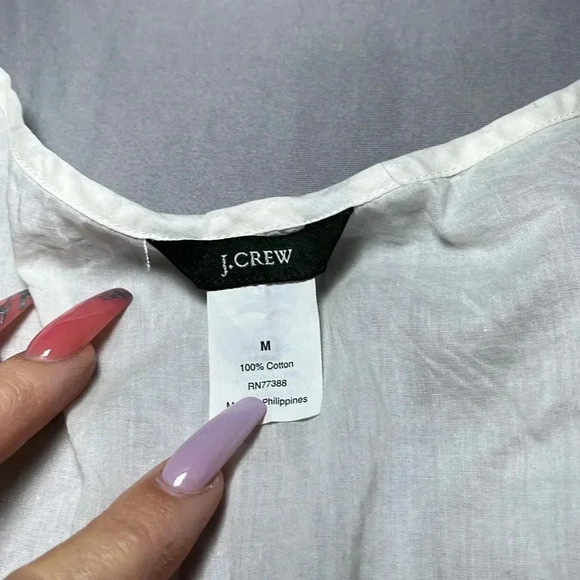 J Crew White Sleeveless Tiered Cotton Shift Dress Cottagecore Cosplay Fairycore - Picture 5 of 9